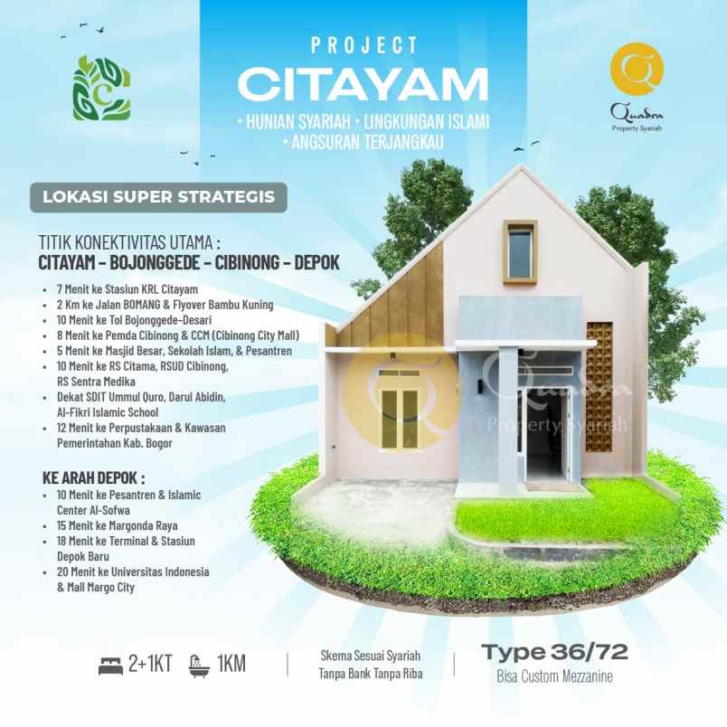 rumah readystok cluster strategis citayam bogor depok