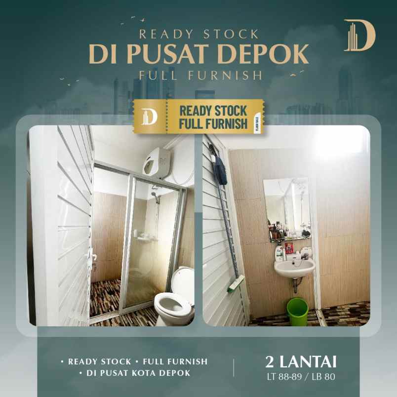 rumah readystok full furnish di pusat kota depok