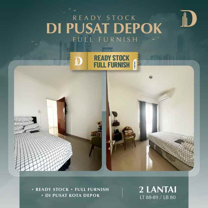 rumah readystok full furnish di pusat kota depok