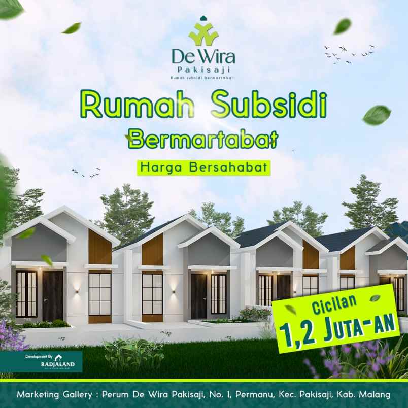 rumah subsidi 1 lantai 8 menit dari alun alun malang