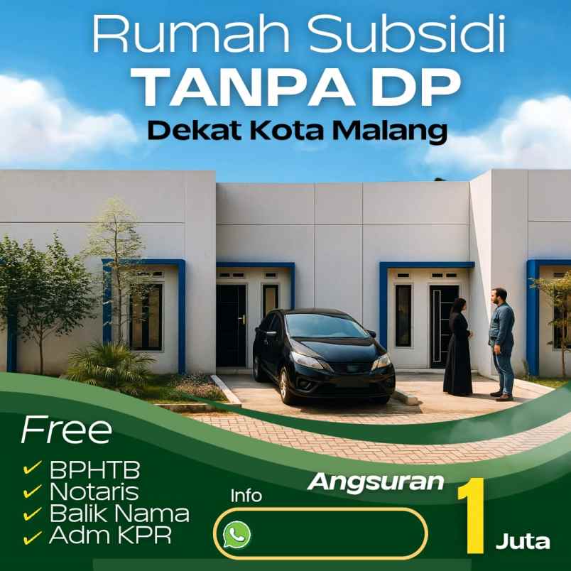 rumah subsidi dekat sawojajar cicilan cuma 1 jutaan