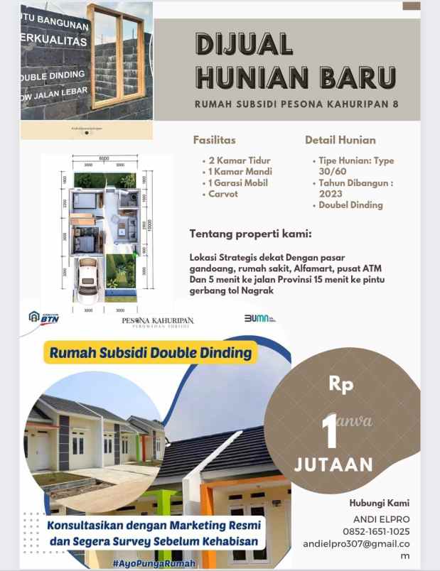 rumah subsidi pesona kahuripan 8