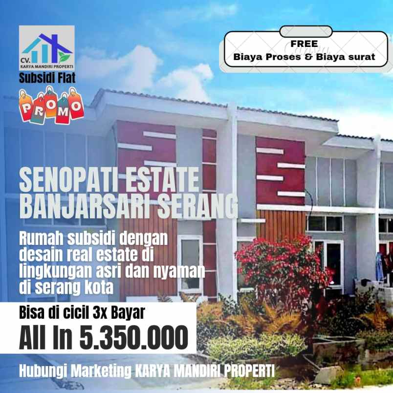 rumah subsidi senopati estate banjarsari serang banten