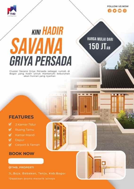 rumah tenjo dekat stasiun harga 155jt sudah shm