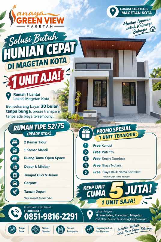 solusi butuh hunian cepat di magetan kota