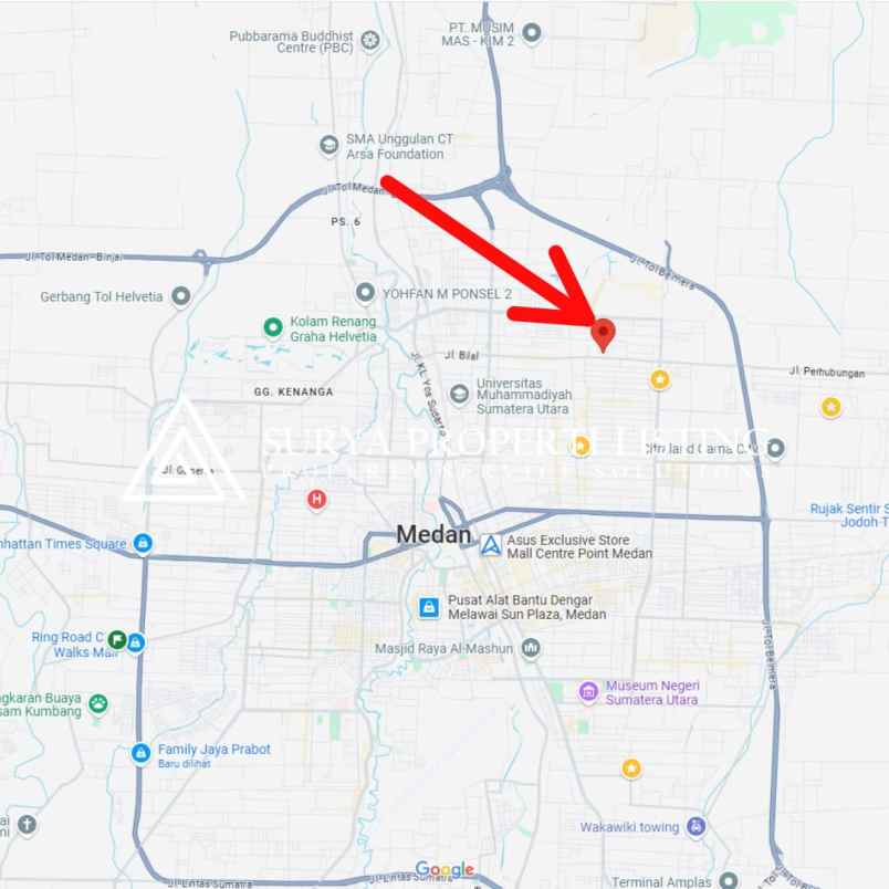 tanah dan bangunan jalan sukamurni ojak medan tembung