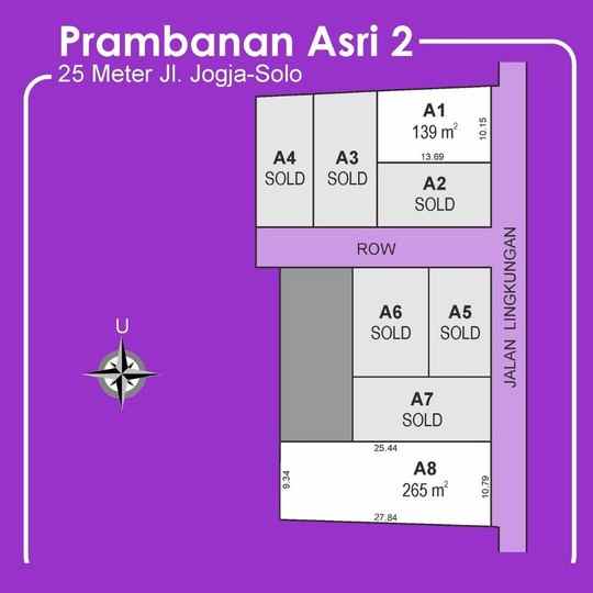 tanah dijual klaten 25meter dari jalan jogja solo