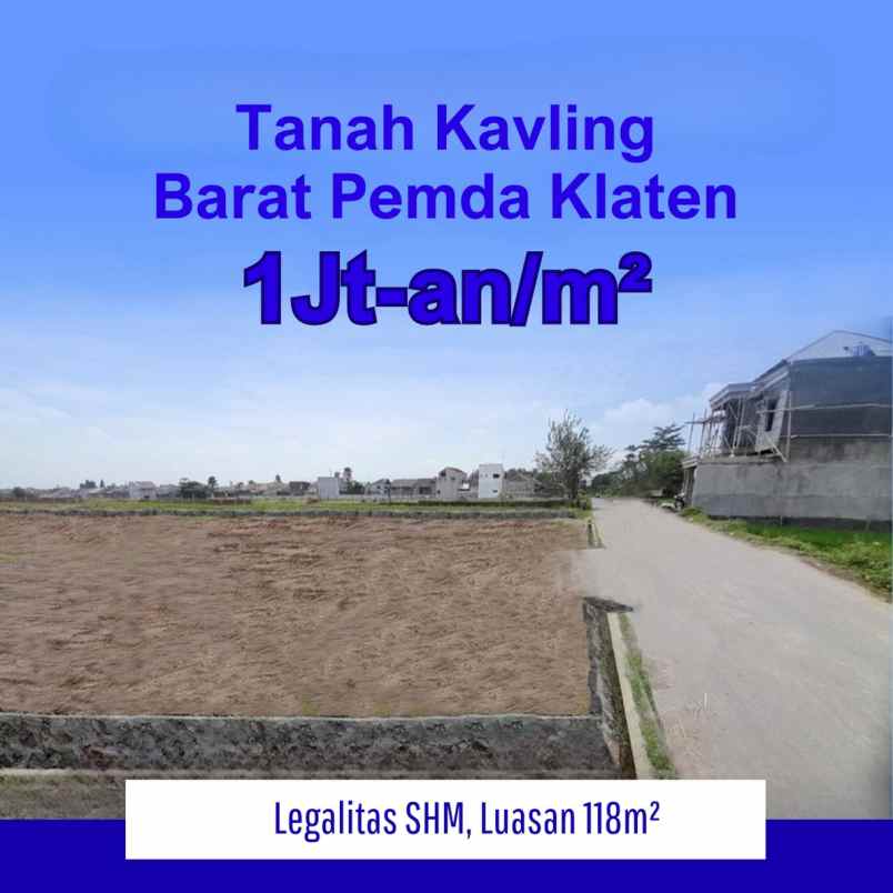 tanah dijual klaten utara jalan jogja solo