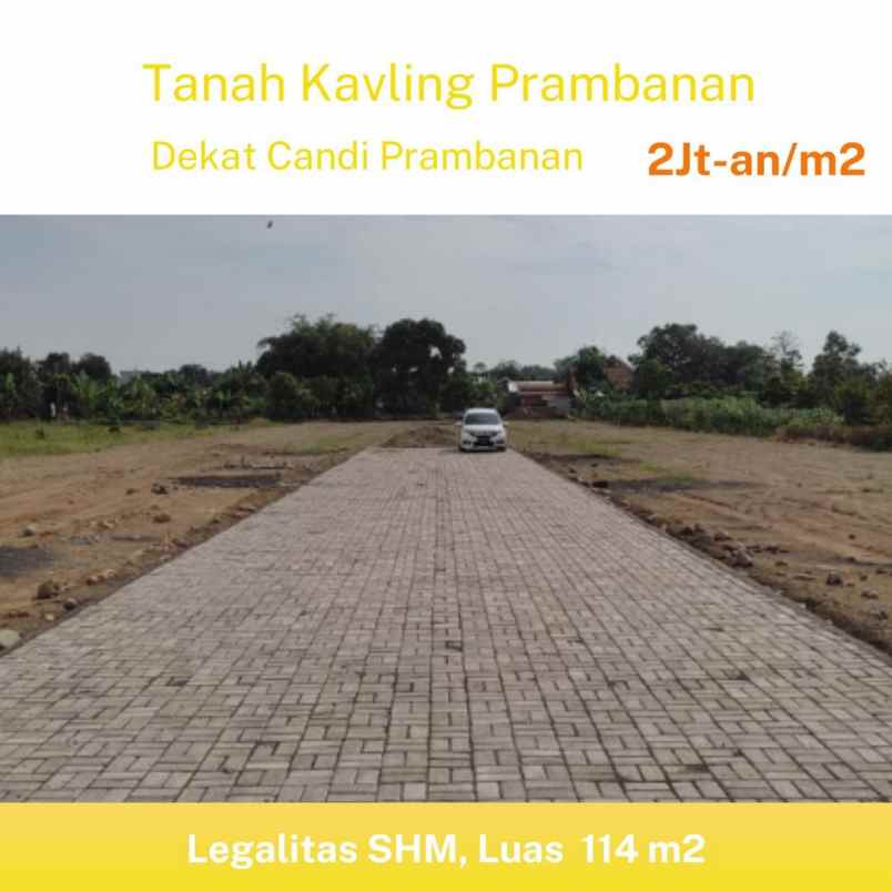 tanah dijual utara candi prambanan klaten