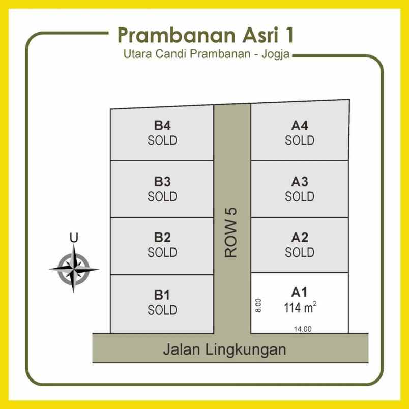 tanah dijual utara candi prambanan klaten