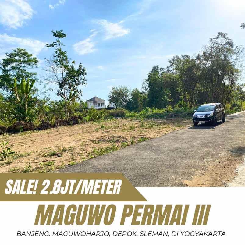 tanah kavling murah dekat jl raya tajem 2 8jt meter