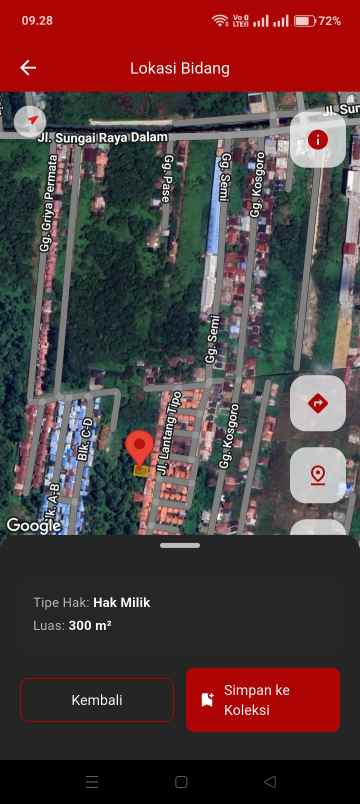 tanah kavling serdam komplek lantang tipo