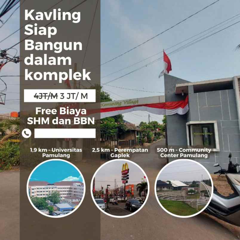 tanah kavling siap bangun di pamulang