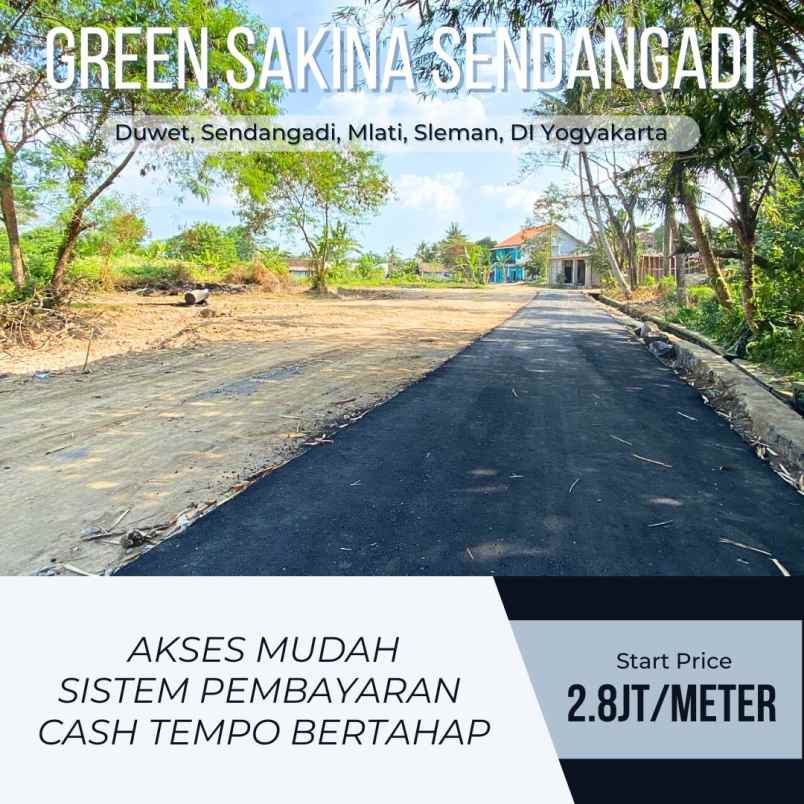 tanah pekarangan 2 8jt meter di jl magelang km 9