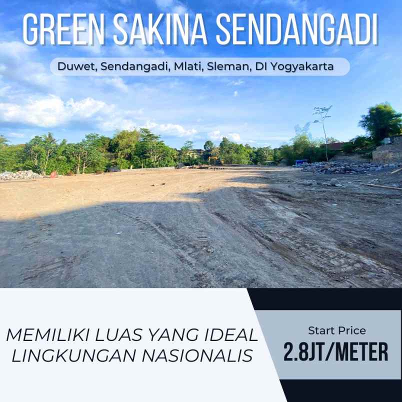 tanah pekarangan 2 8jt meter di jl magelang km 9