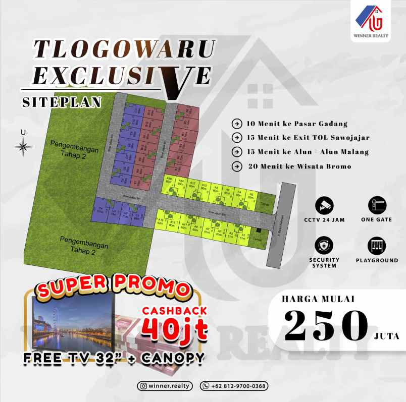 tlogowaru exclusive rumah banyak bonus