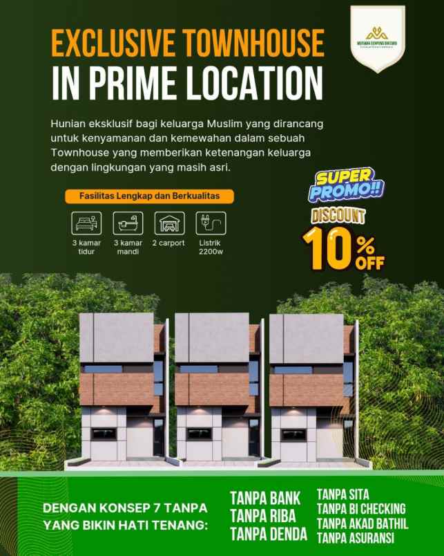 townhouse syariah di lengkong tangerang