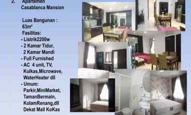 dijual 1 unit apartemen casablanca mansion lt 15