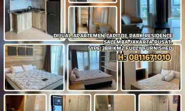 Apartemen Capitol Park Residence Salemba Jakarta Pusat. Type 3br