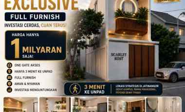 Dijual Cluster Kos Eksklusif 3 menit ITB, 4 menit Unpad