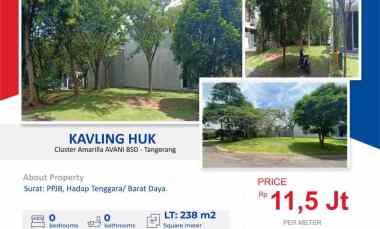 dijual kavling huk cluster amarilla avani bsd