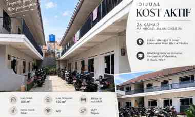 Dijual Kost Aktif 26 Kamar Mainroad Jalan Cikutra