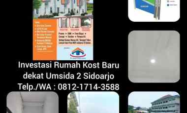 Rumah Kost Dijual di Sidoarjo dekat Kampus Umsida 2 Baru 2 Lantai