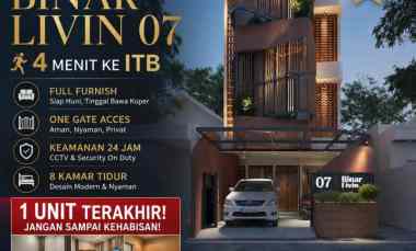 Investasi Kost Exclusive 8 Kamar, hanya 4 menit ke ITB dan Unpad