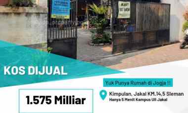 Kos Siap Huni di Kimpulan jl Kaliurang km 14,5 Sleman 5 menit Uii