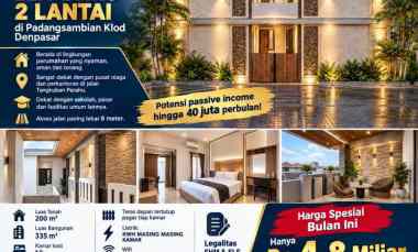 Dijual Rumah Kost Elit Baru 2 Lantai di Padangsambian Klod Denpasar