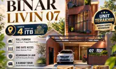 Langka Dijual Kost Full Furnish 8 Kamar, Siap Huni Siap Usaha
