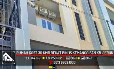 Rumah Kost Baru 30 Kamar dekat Kampus Binus Kemanggisan, Kebon Jeruk