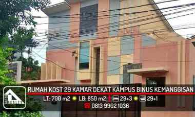 Rumah Kost 29 Kamar dekat Kampus Binus Kamanggisan, Palmerah