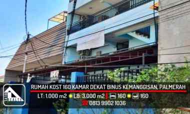 Rumah Kost 160 Kamar Penuh dekat Kampus Binus Kemanggisan, Palmerah