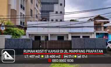 Rumah Kost 17 Kamar di jl. Mampang Prapatan, Jakarta Selatan