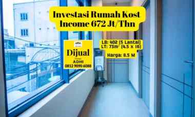 dijual kost petojo utara gambir