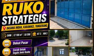 Ruko Dijual Murah Dasana Indah Karawaci Tangerang Lt.100 Lb200 Shm