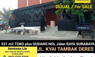 Dijual 331 m2 Toko Gudang Jalan Kyai Tambak Deres - Bulak - Kenjeran