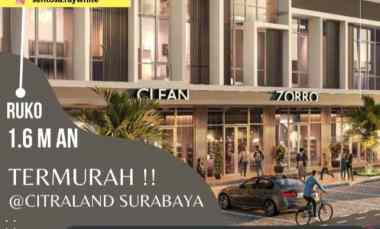 Murah Rp.1,6 M-an Ruko North West Citraland Surabaya Parkir Luas