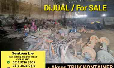 Dijual 1 Hektar Gudang Raya Margomulyo Surabaya - Akses Truk Kontainer