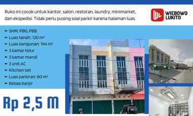 dijual ruko gudang kantor ji mayor salim batubara no