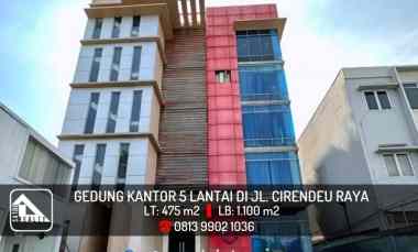 Gedung Kantor 5 Lantai Rooftop di jl. Cirendeu Raya, Tangsel