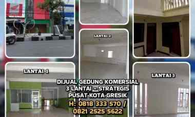 Dijual Ruko 3 Lantai di Gresik, Bangunan Usaha Strategis di Jalan Raya