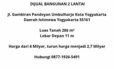 Jual Bangunan Kantor 2Lantai Gambiran Umbulharjo Yogya