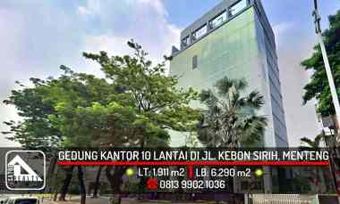 Gedung Kantor 10 Lantai di Area Premium jl. Kebon Sirih, Jakarta Pusat