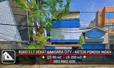 Ruko 3 Lantai di Arteri Pondok Indah dekat Gandaria City