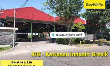 Dijual 5351 m2 Gudang Plus 3 Unit Crane di KIG Kawasan Industri Gresik