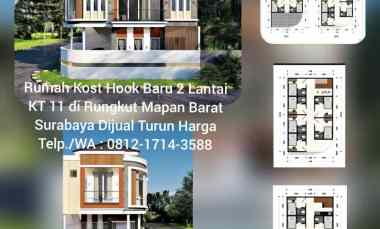 Rumah Kost Dijual Rungkut Surabaya Hook Baru 2 Lantai dekat UPN