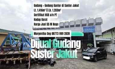 Dijual Gudang Gedung Kantor di Sunter Jakut Hadap Barat