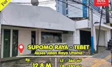 Ruang Usaha Dijual di Supomo Tebet Harga Dibawah NJOP Jalan Raya Utama